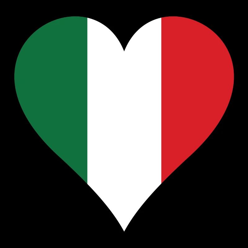 Italien Flagge Herz Lang
