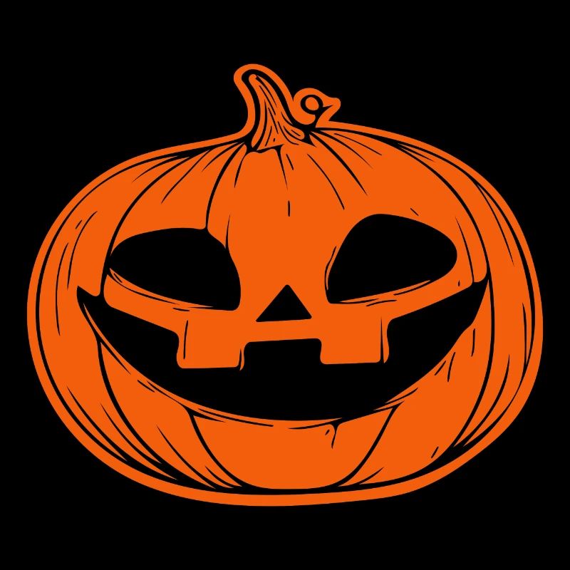 Pumpkin Face - Grinning Halloween Costume