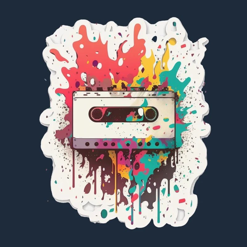 Cassette Paint Explosion
