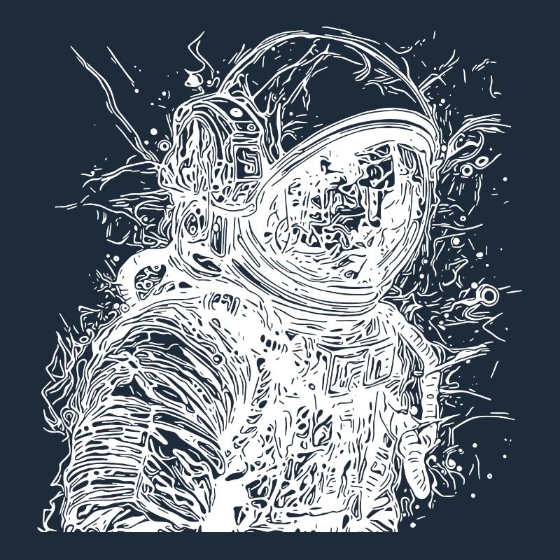 Astronaute vintager avec casque