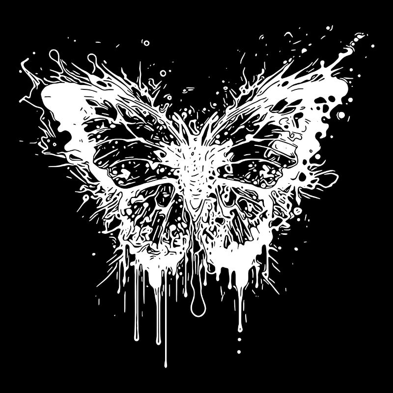 Élégant Vintage Tattoo Style Papillon