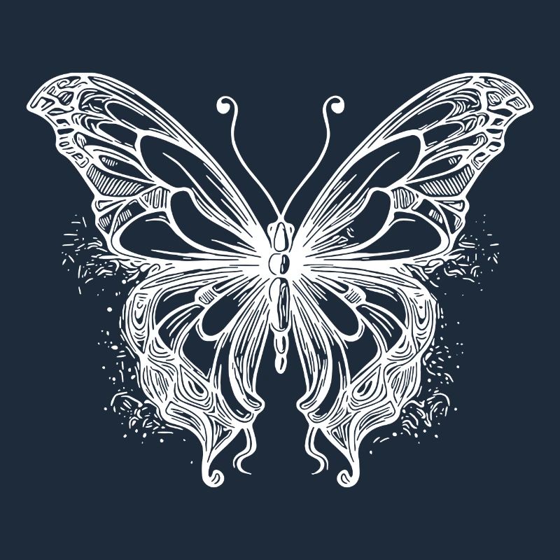 Thin Tattoo Lines Style Butterfly Dream