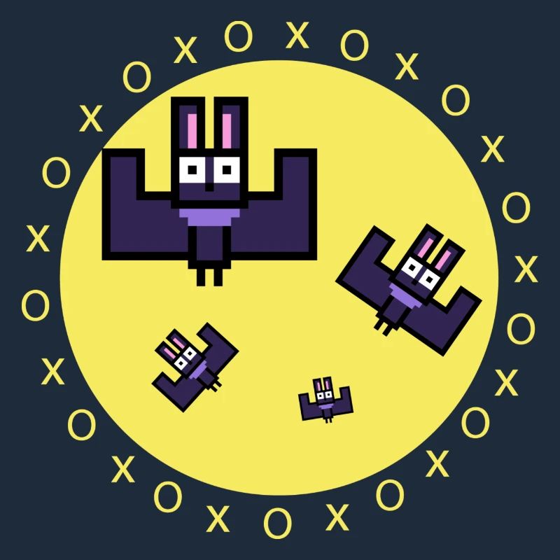 Fledermäuse mit Mond