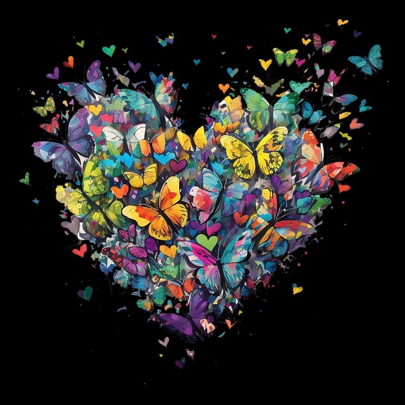 Coeur de papillon jeu de couleurs
