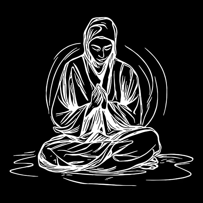 Jeune moine bouddhiste en méditation profonde