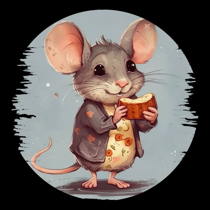 Mouse with chocolate bar