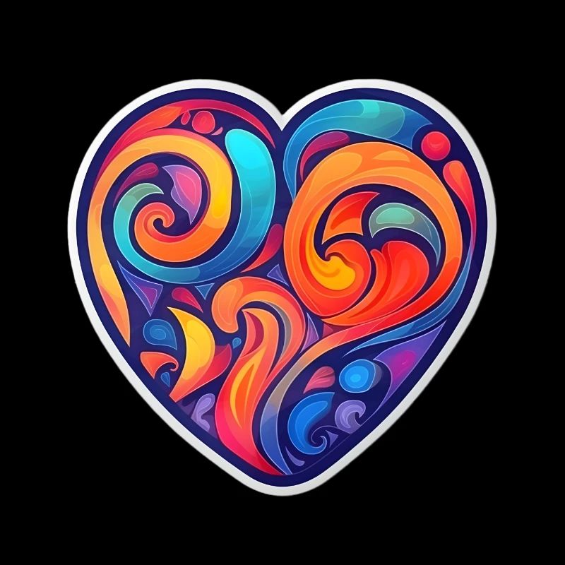 Coeur coloré