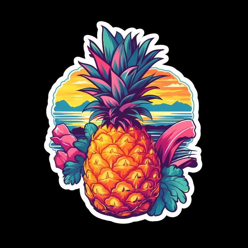 Pineapple Beach - Blumen Sommerurlaub Tee