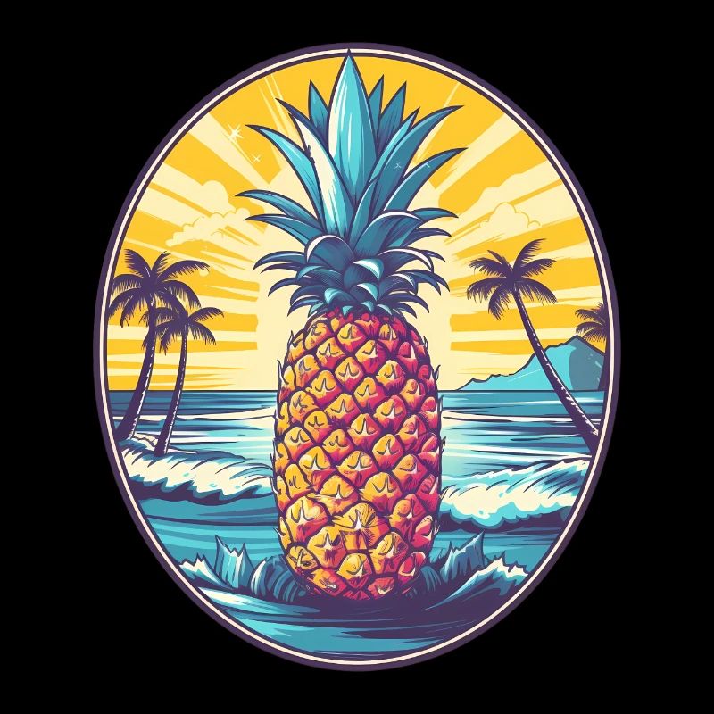 Pineapple Beach - Blumen Sommerurlaub Tee