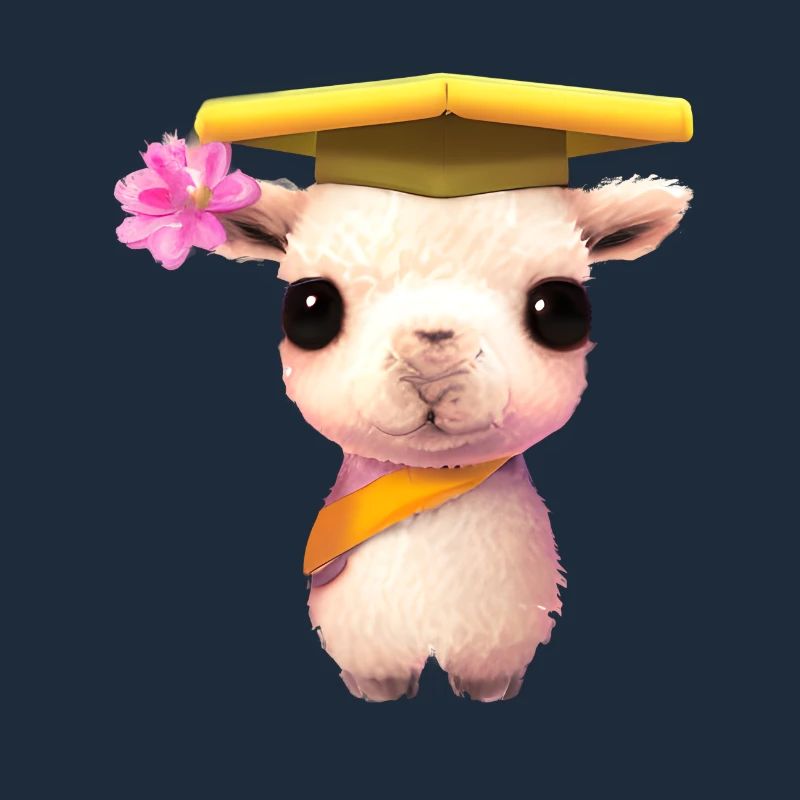 Bachelor Absolvent Alpaka Studium Schulabschluss