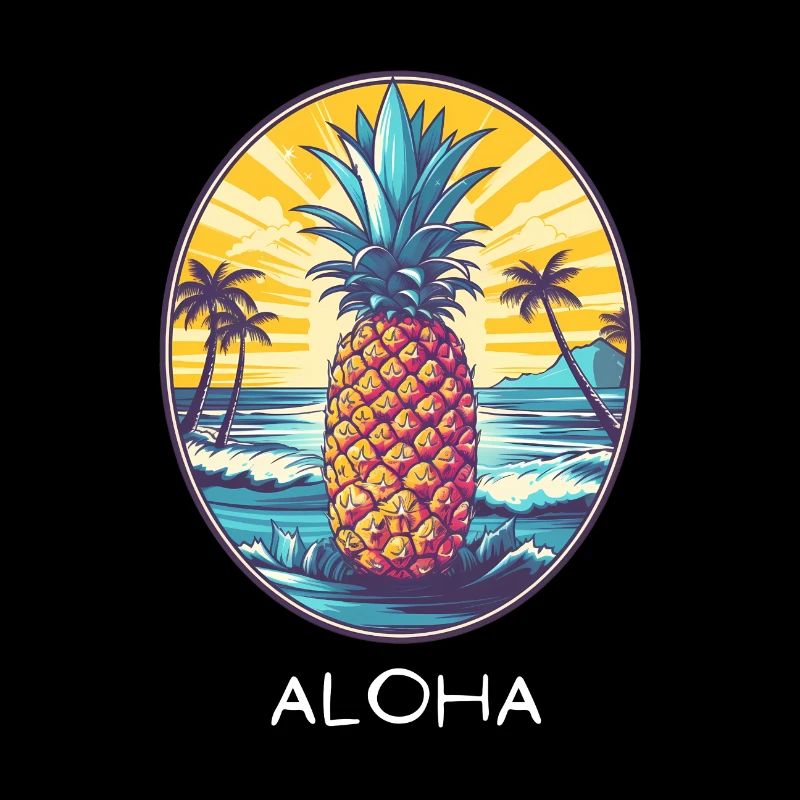 Aloha Pineapple Beach Holiday Hawaii Shirt