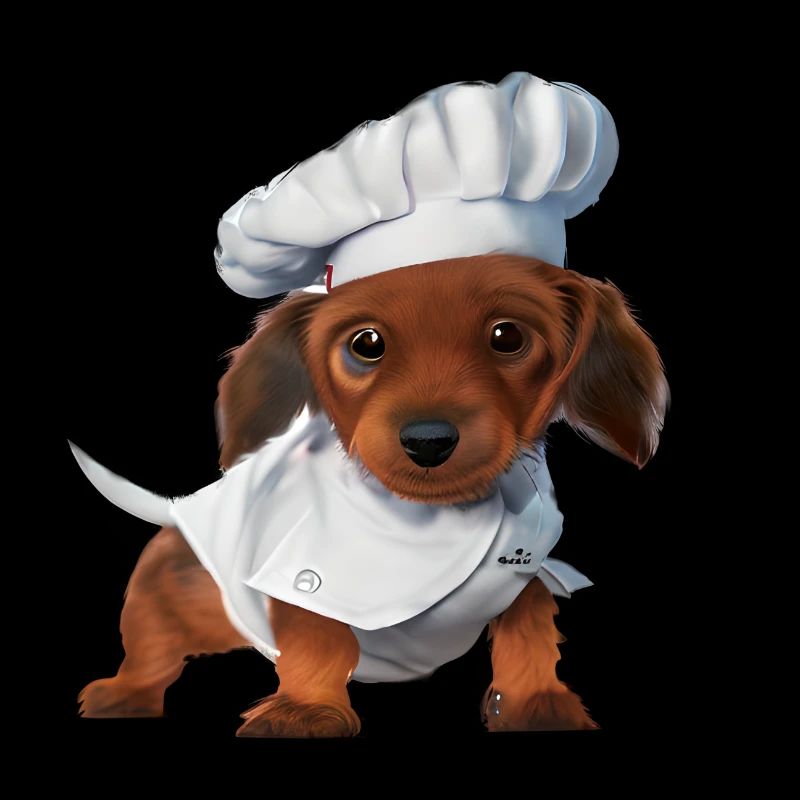 Chien Cuisine Teckel Gastronom Chiens Teckel Chiot