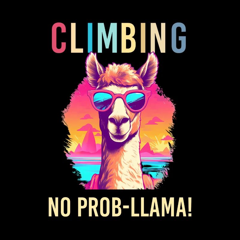 Alpaka Mit Sonnenbrille - No Prob-llama Tee