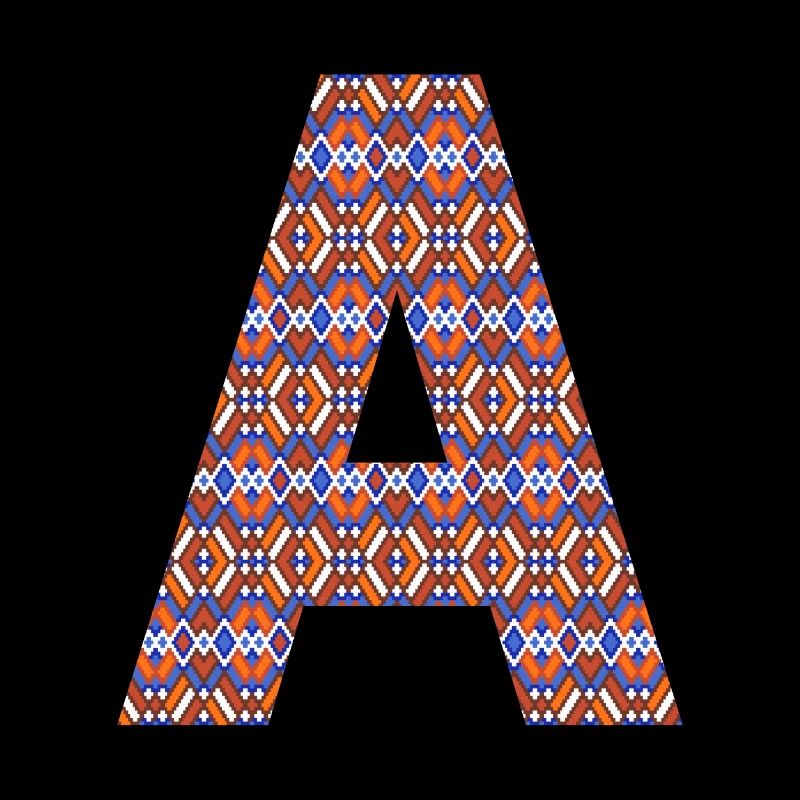Monogram Letter A- geometric pattern