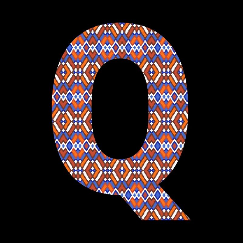 Monogram Letter Q- geometric pattern
