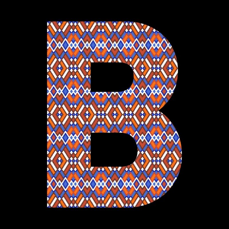 Monogramm Buchstabe B - geometrisches Muster