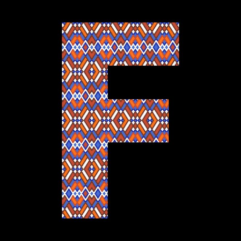 Monogram Letter F- geometric pattern