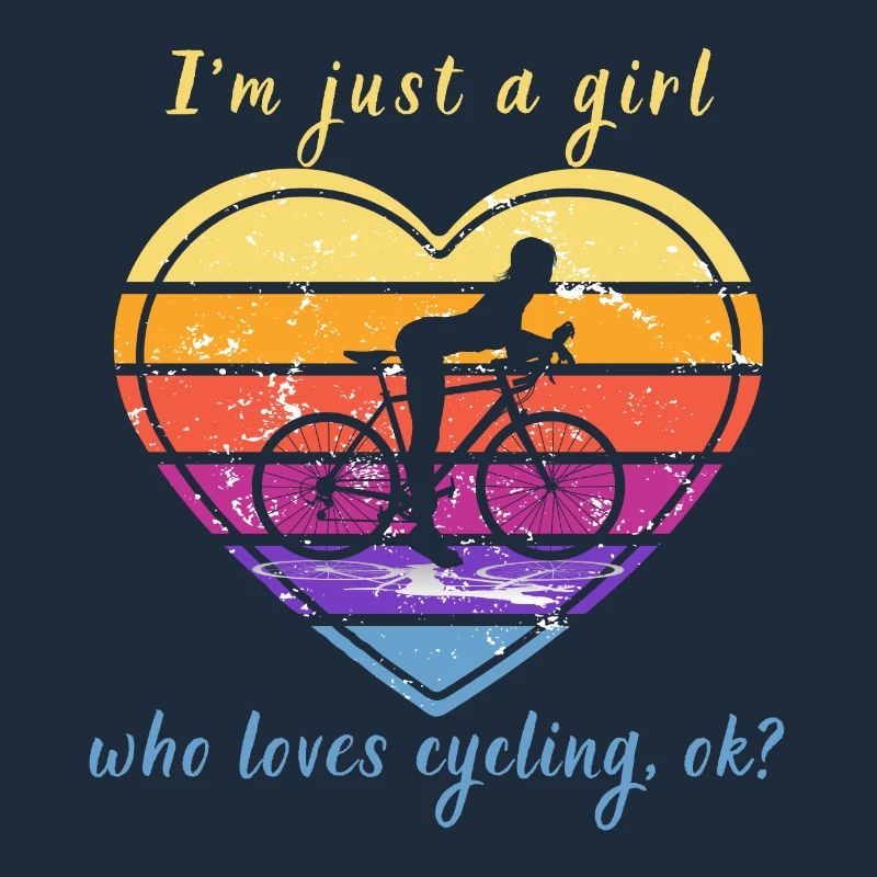 Ich bin nur ein Mädchen, das das Radfahren liebt