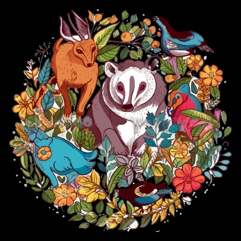 Tiere in Blumen n°2