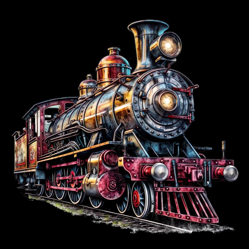 Das Bild einer alten Dampflokomotive