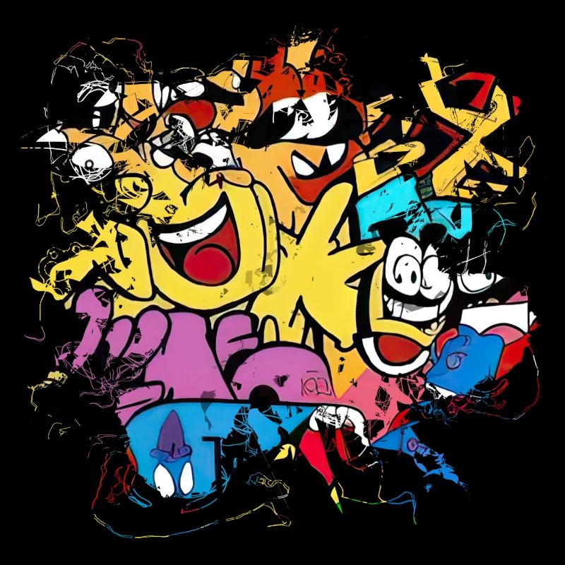 Graffiti-Stil Splash Hip Hop Farben Maler Farbe