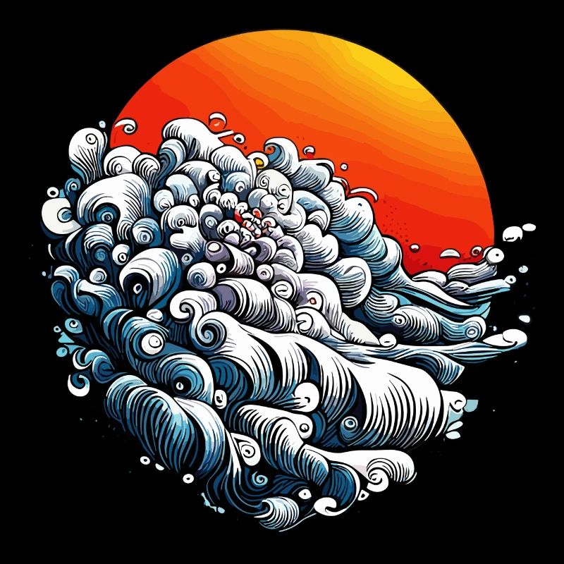 Big Wave après le coucher du soleil