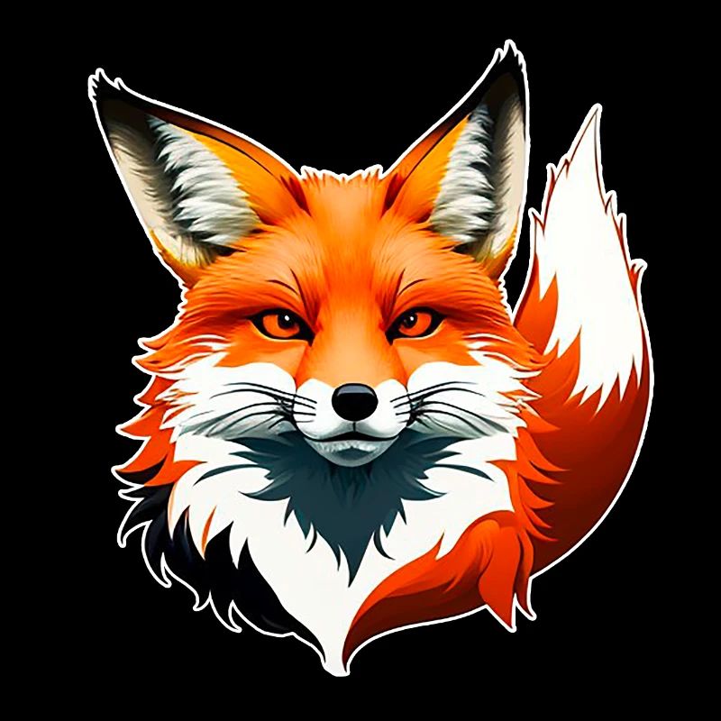 Tête de renard sauvage élégante avec sétaire