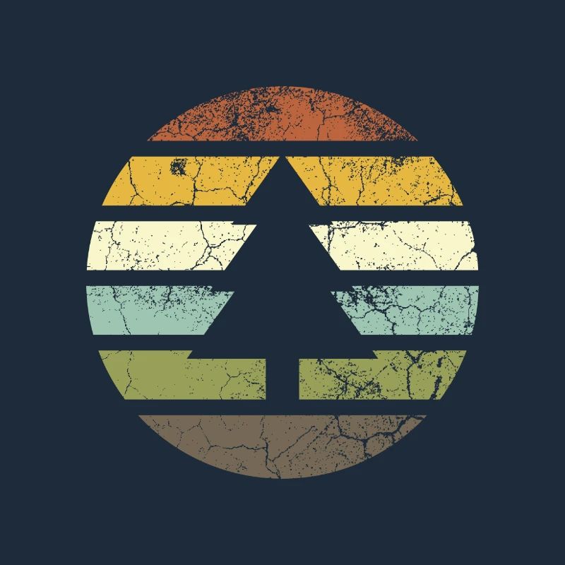 Retro pine tree