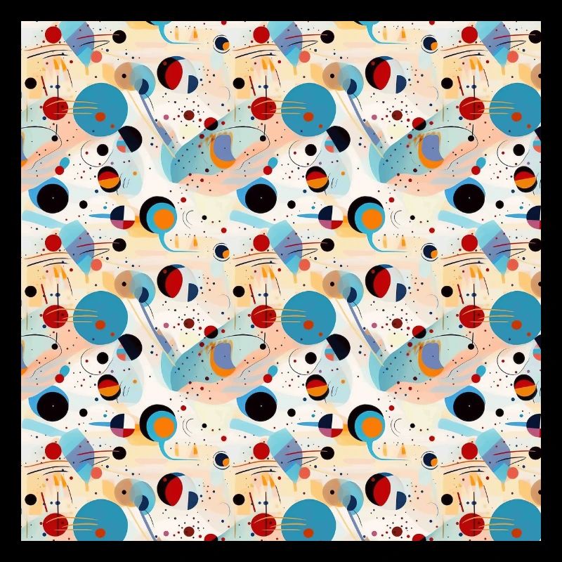 Abstract Seamless Pattern Shapes Lines Modern Art