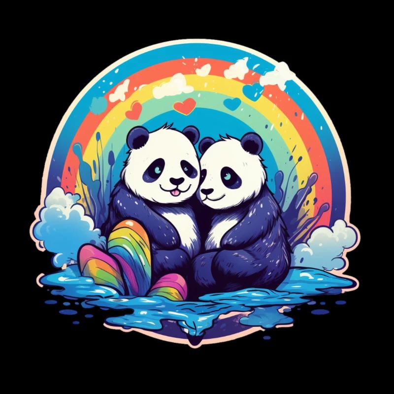 LGBTQIA+ Rainbow Panda