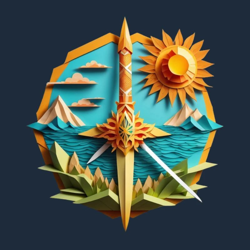 Épée origami de plage d’été