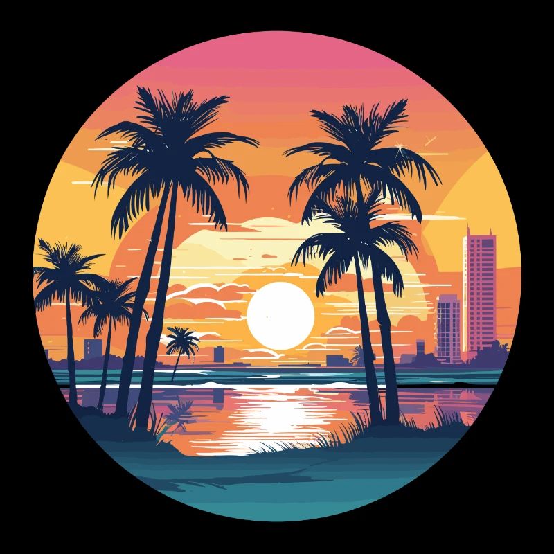 Coucher de soleil à Miami