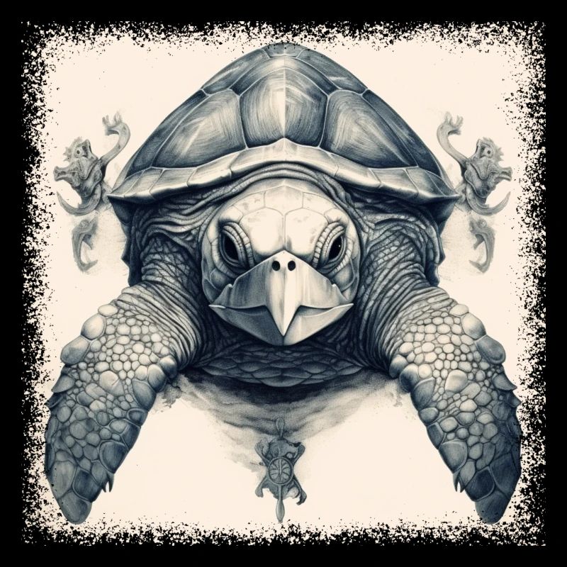 sea turtle diving wave birthday present idea