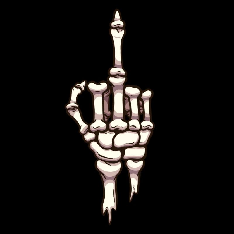 Skelett Mittelfinger