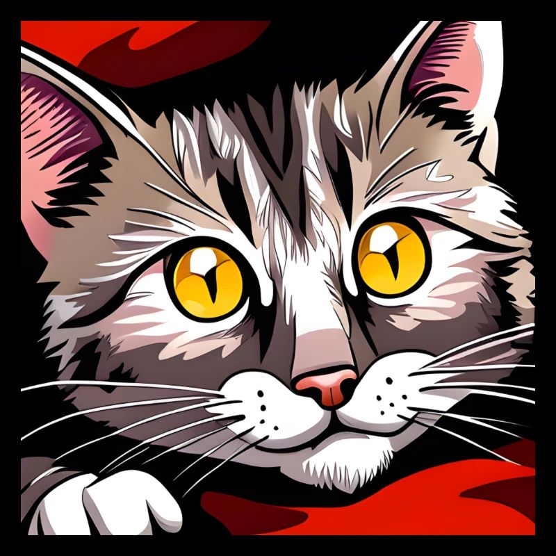 Mignon chat mendiant des yeux