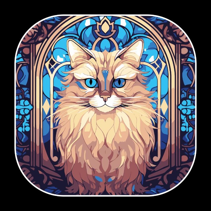 Peinture à l’aquarelle colorée de race de chat birman