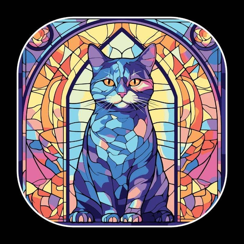Aquarelle colorée de race de chat britannique à poil court