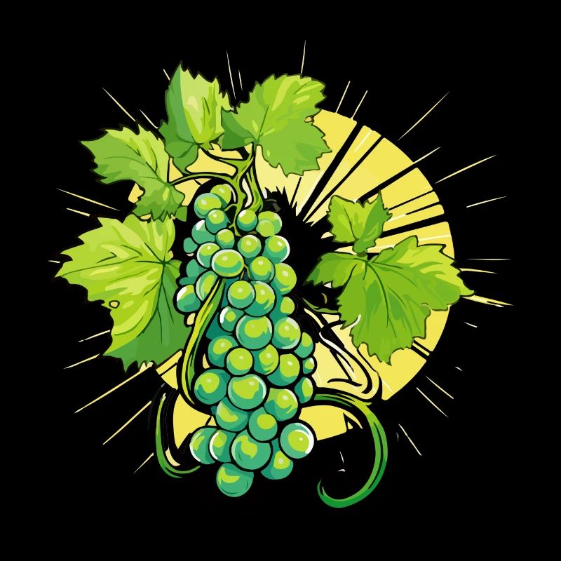Grappe de raisins verts