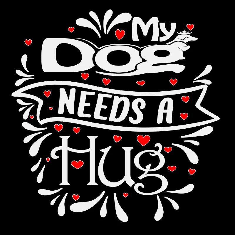 My dog needs a hug red hearts decorations