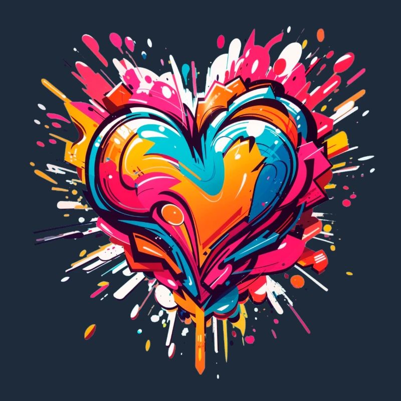 Herz der farbigen Gemälde