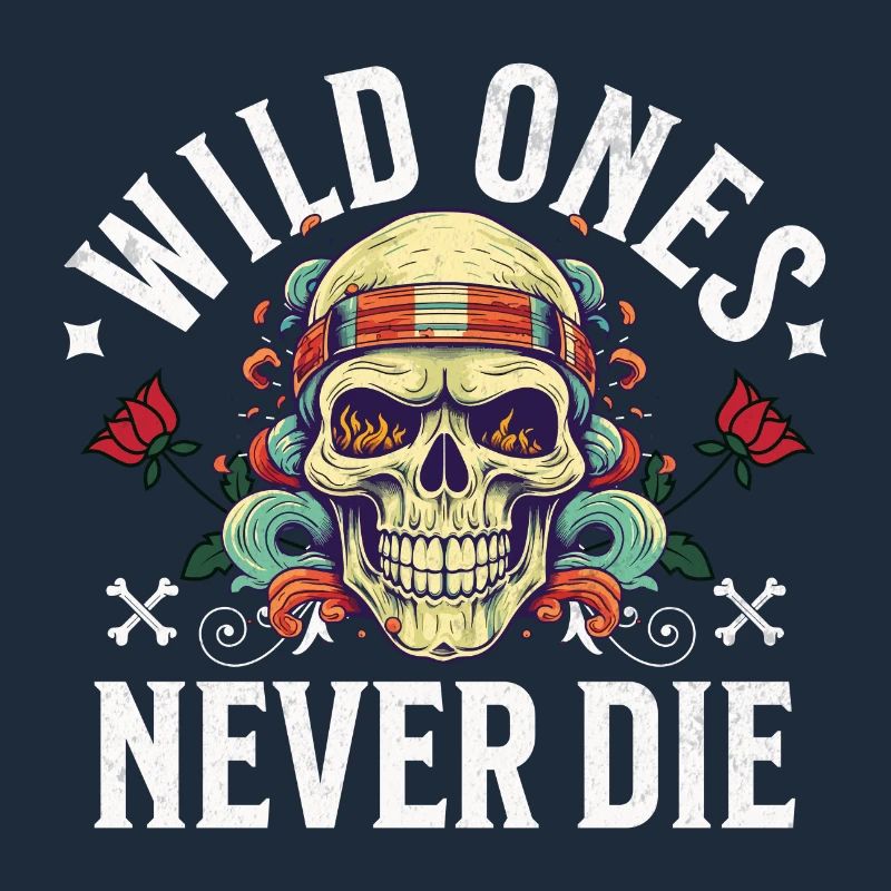Skull Skull Skeleton Motorcycle Biker Gang