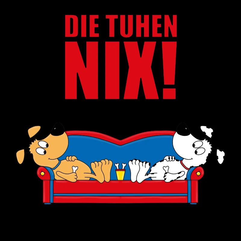HUNDE - DIE TUHEN NIX! - HUND - SOFA - CHILLEN