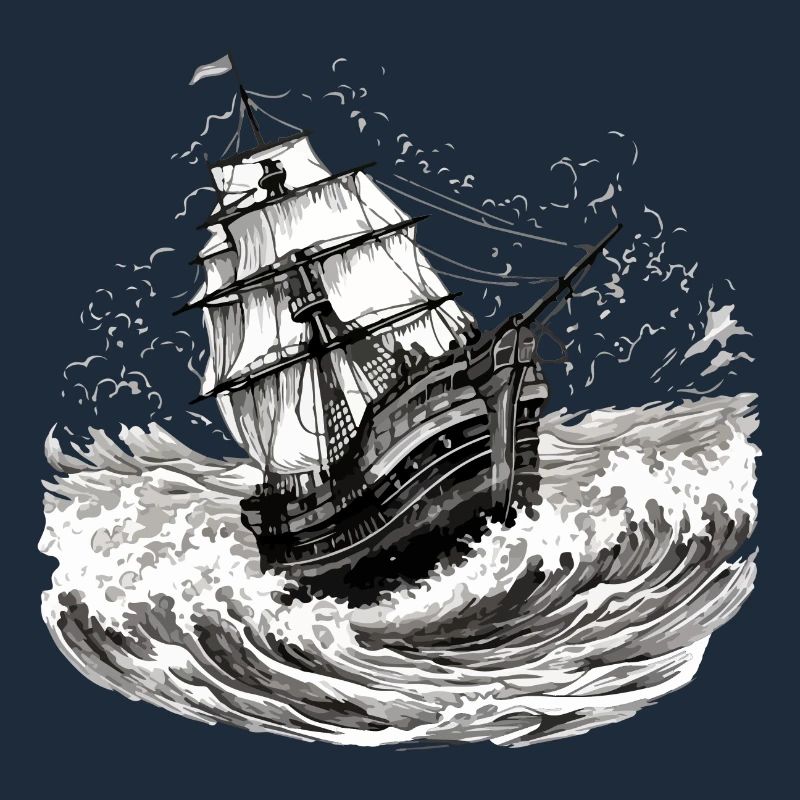 Bâteau dans les vagues