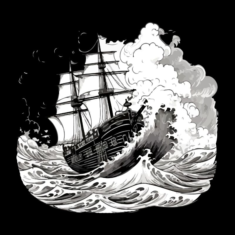 Bateau dans les vagues n°2