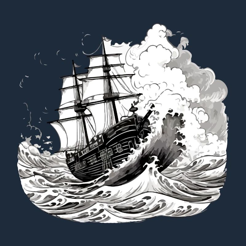 Bateau dans les vagues n°2
