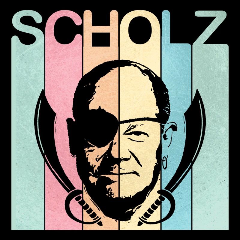 Retro Scholz witzelt Fluch der Karibik