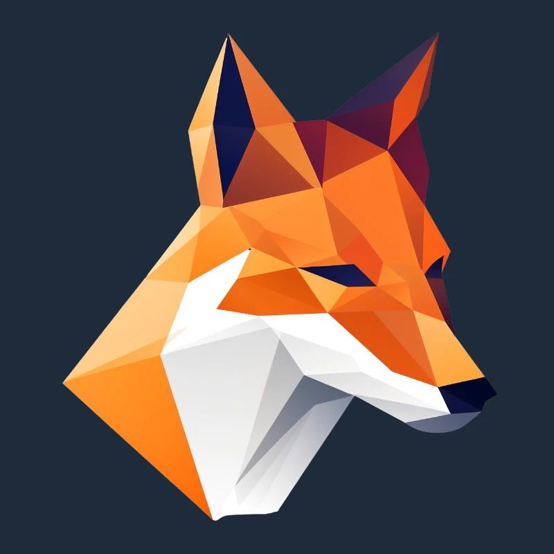 Fuchs Kopf Low Poly Logo Design