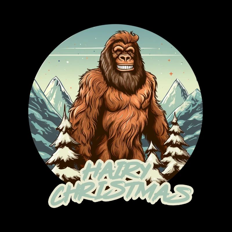 Witziger Big Foot Hairy Christmas Spruch