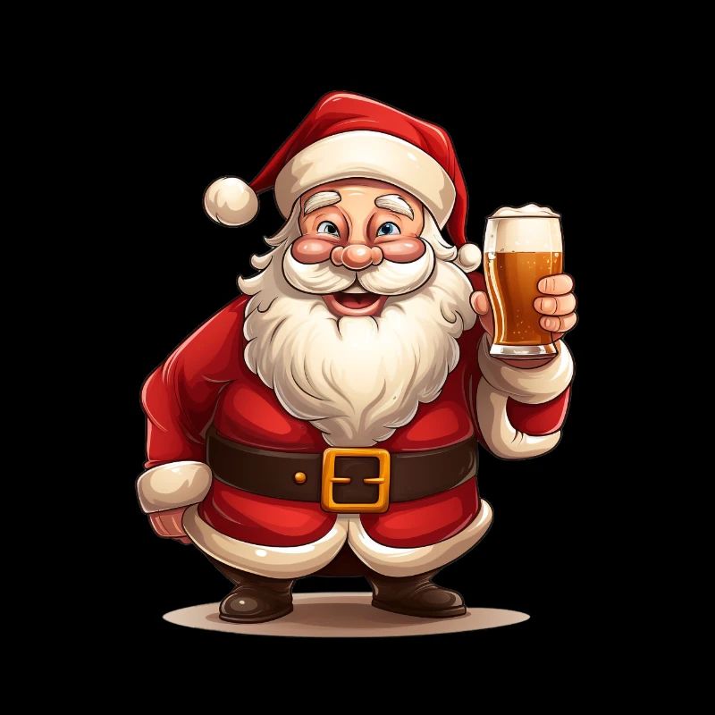 Santa Clause ist verrückt nach Bier