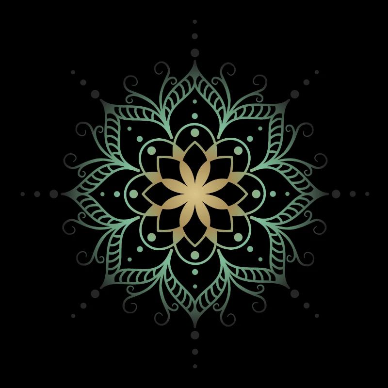 Mandala in cold colors